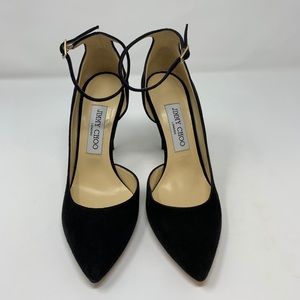 Jimmy choo black Lucy Ankle D’Orsay pump.